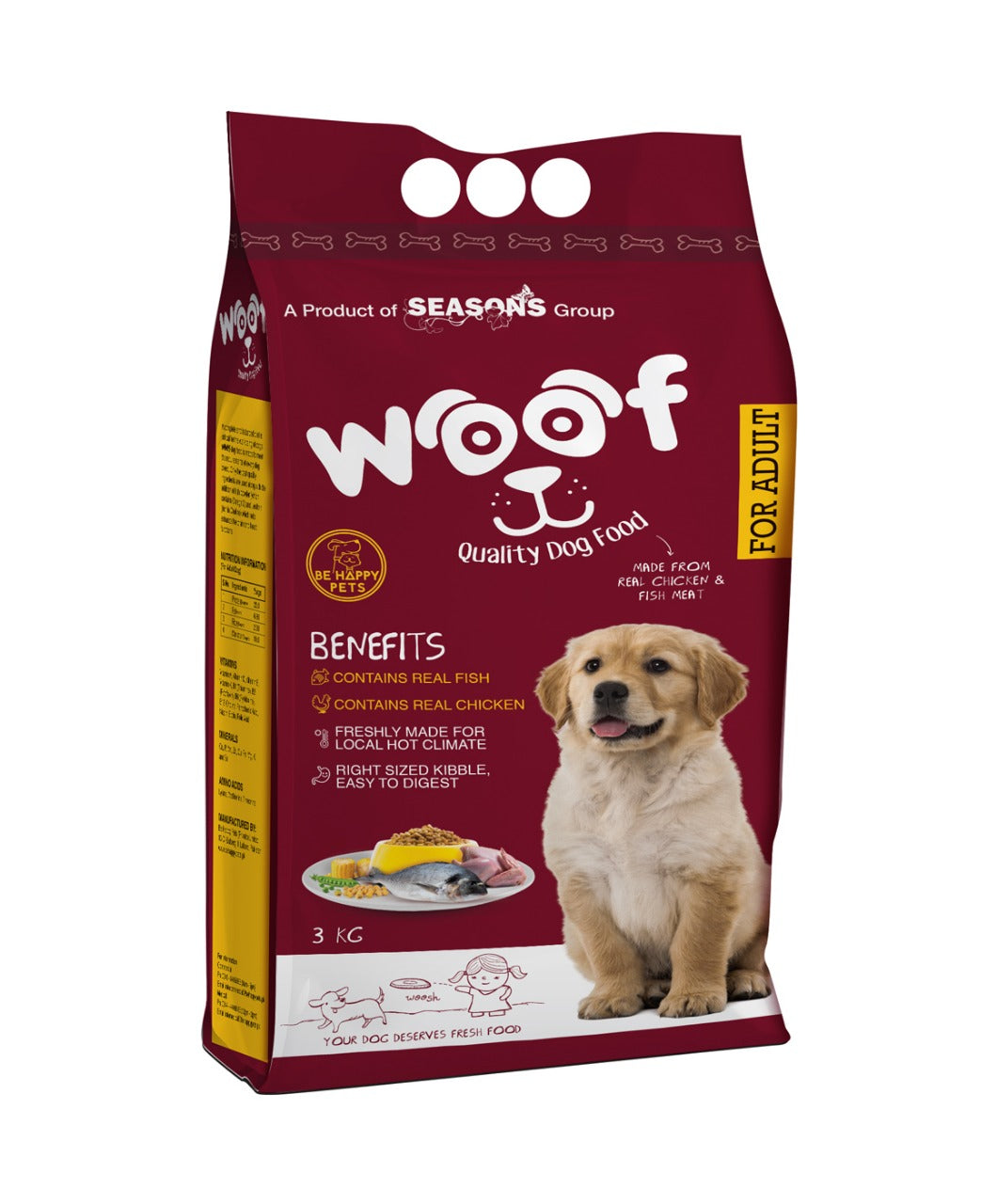 Woof Adult Dog Food – 3 KG