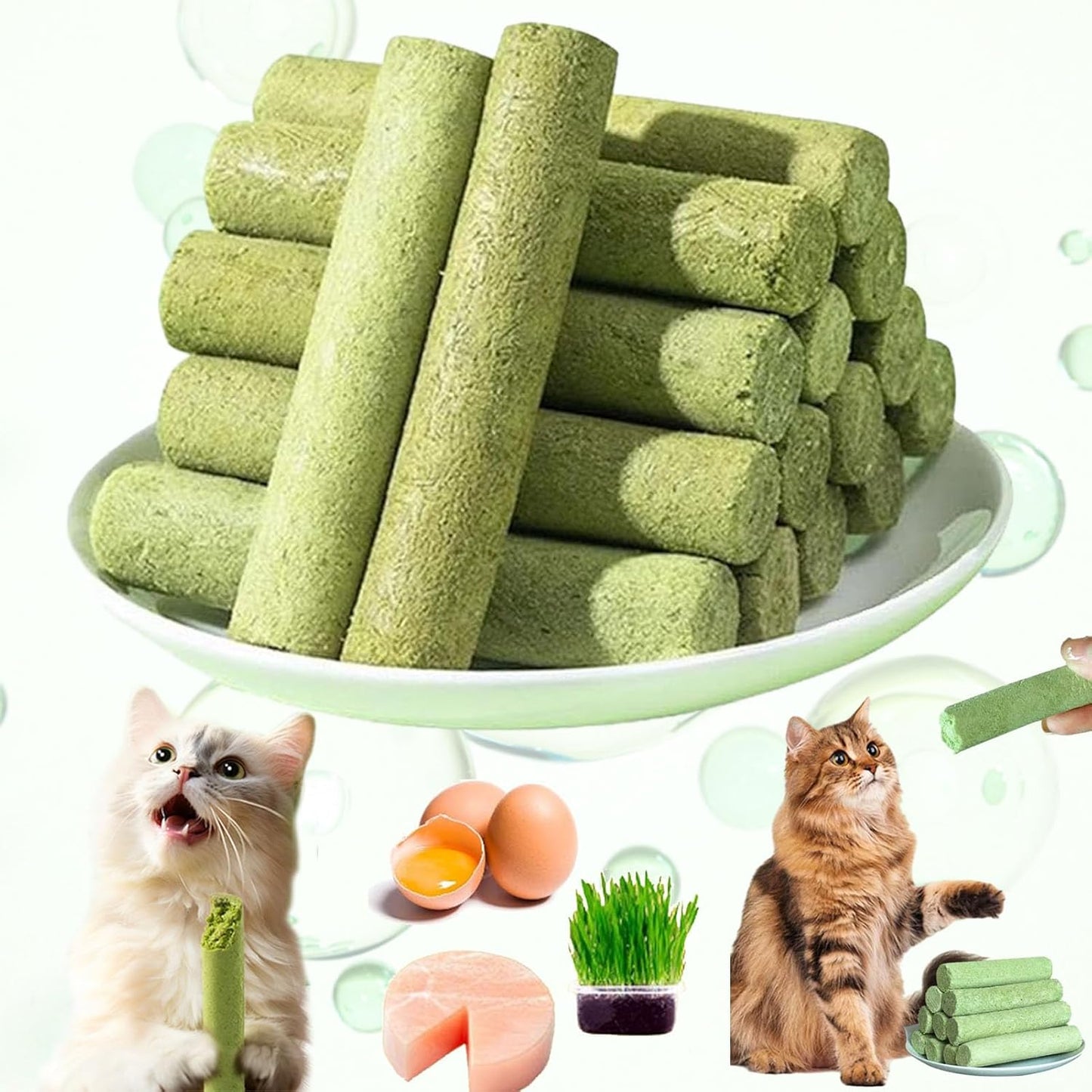Cat Grass Teething Stick Chicken Flavour (6 Pieces Set)