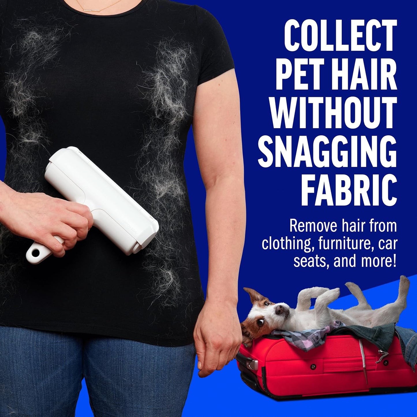Self Cleaning Reusable Dog Cat Hair Remover Brush Lint Roller