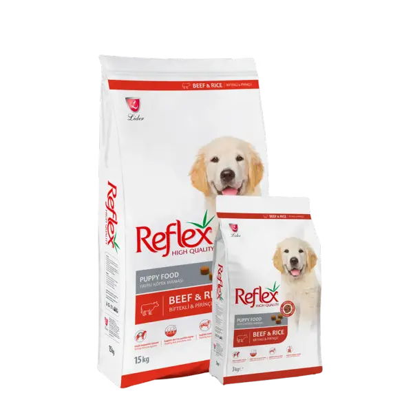 Reflex Puppy Food with Beef and rice 15Kg