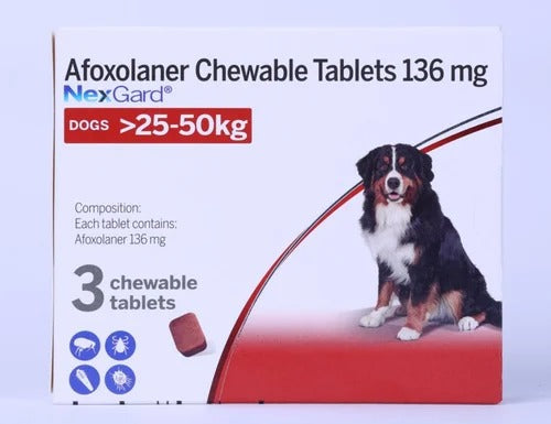 NexGard 136 mg chewable tablets for dogs