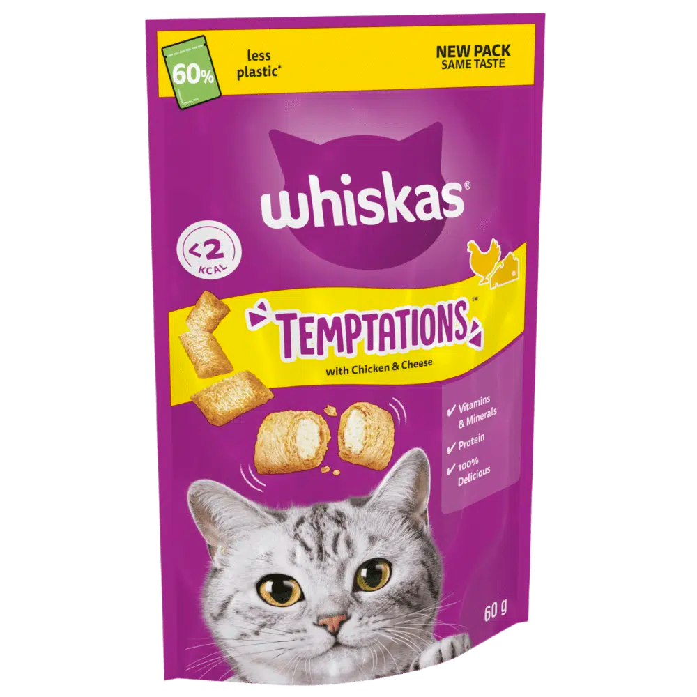Whiskas Temptations Cat Treats – 60gm