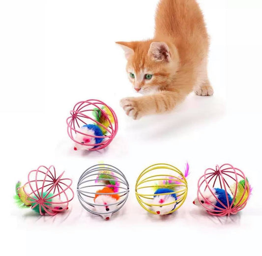 Cat Playing Mouse Ball Toy