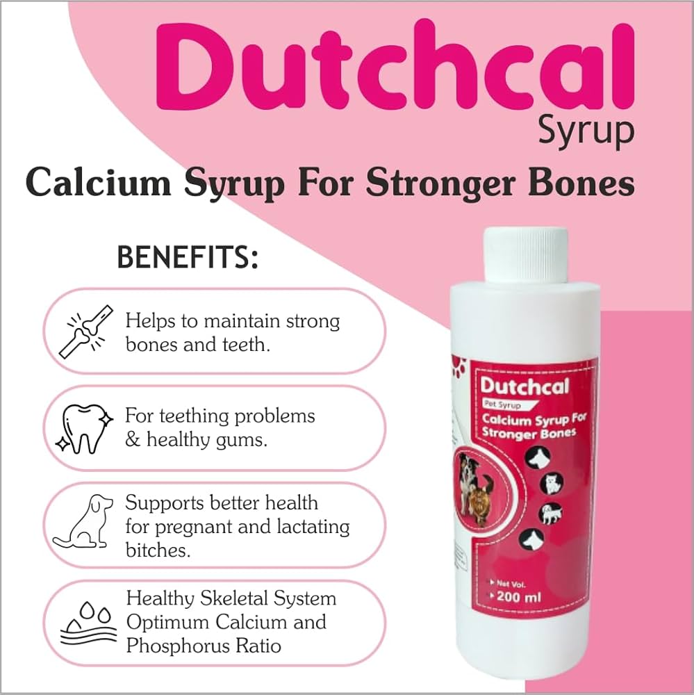 Dutchcal Pet Syrup | Calcium Syrup for Stronger Bones and Teeth