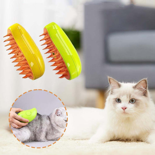 3 In 1 Cat Steamy Massage Brush For Cats