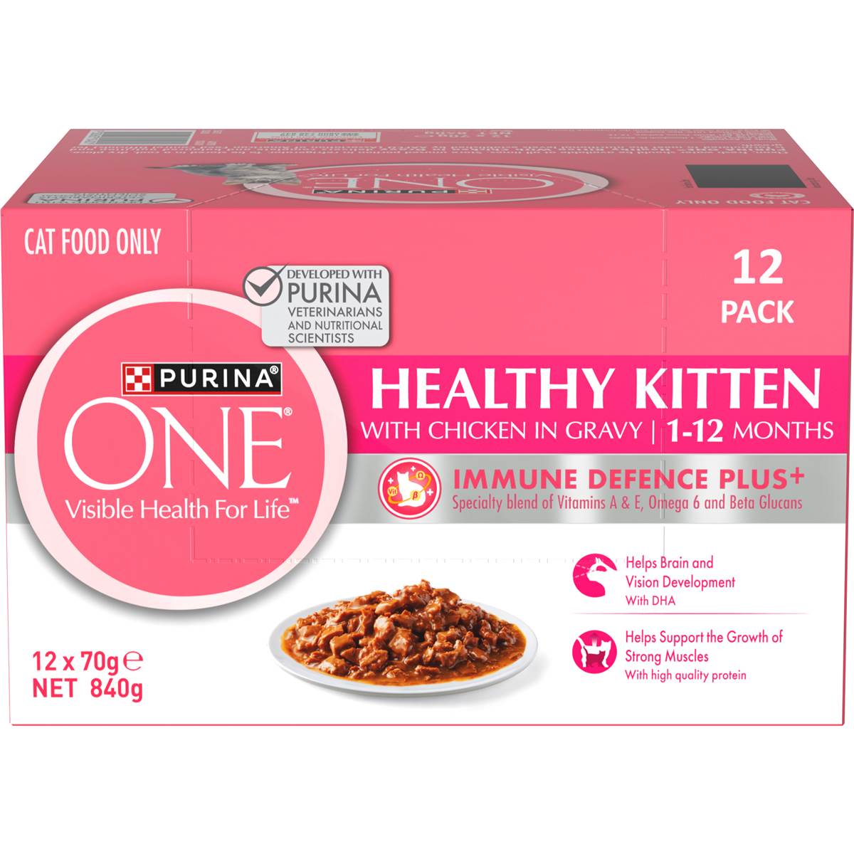 Purina ONE® Kitten with Chicken in Gravy Wet Cat Food