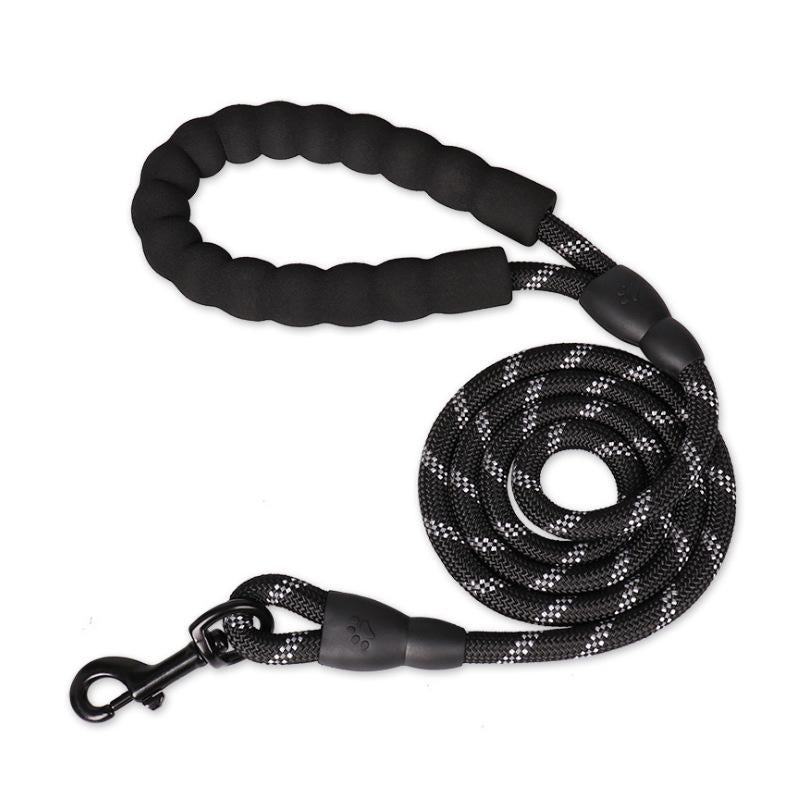 Round Rope Leash With Rubber Handle