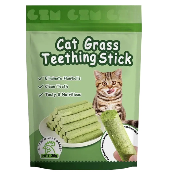 Cat Grass Teething Stick Chicken Flavour (6 Pieces Set)