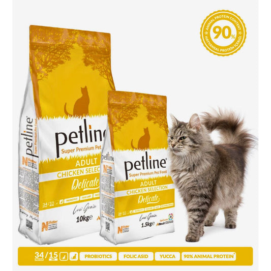 PETLINE SUPER PREMIUM ADULT CAT FOOD CHICKEN SELECTION