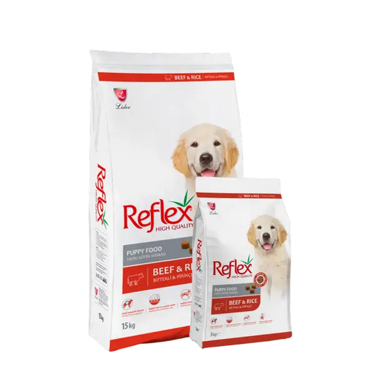 Reflex Puppy Food with Beef and rice 15Kg