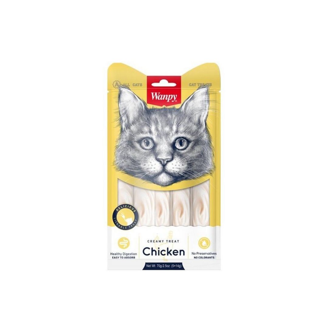 Wanpy Creamy Lickable Treats Chicken For Cat