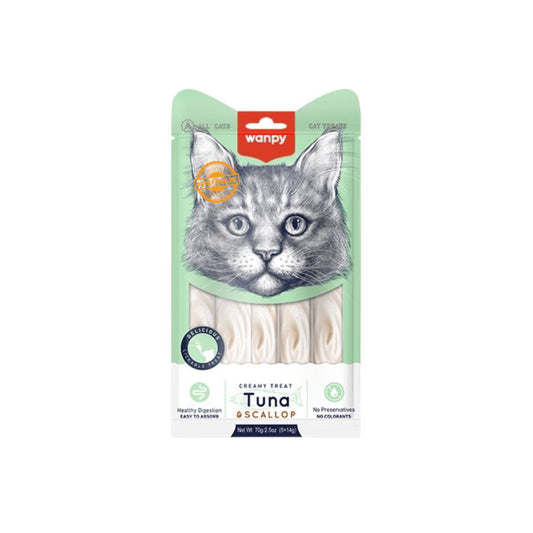 Wanpy Creamy Lickable Treats Tuna & Scallop For Cat