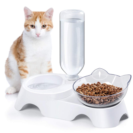 Pet Food Bowl with Water Dispenser – 2 in 1