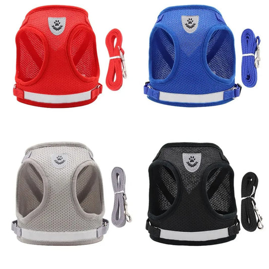 - Adjustable Breathable Pet Vest Harness for Small Dogs and Cats -