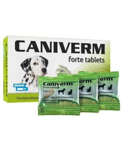 Caniverm Deworming Tablets for Cats & Dogs (01 Tablet)