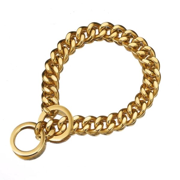 Gold color Choke Chain Necklace For Dogs